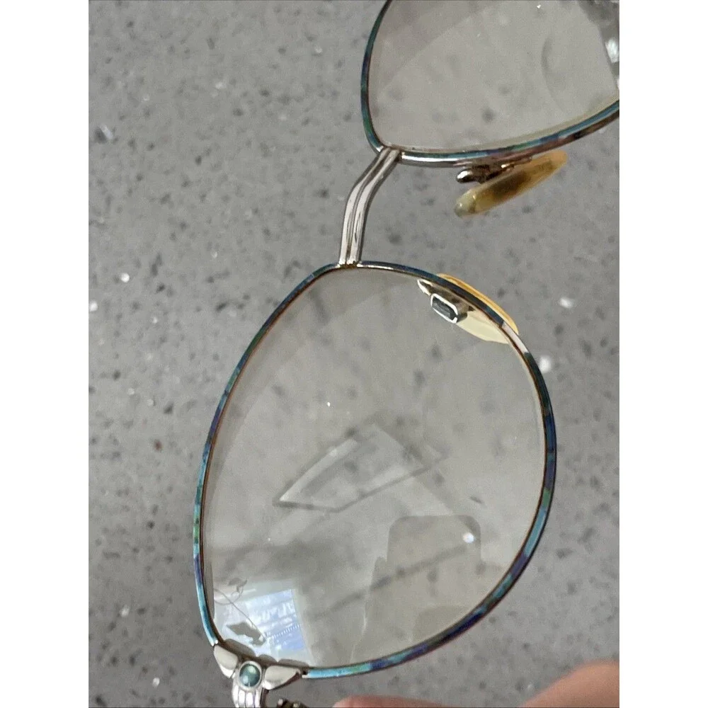 Luxottica Jody Bluegreen Italy FRAMES ONLY 54-18-135 Glasses full rim vintage